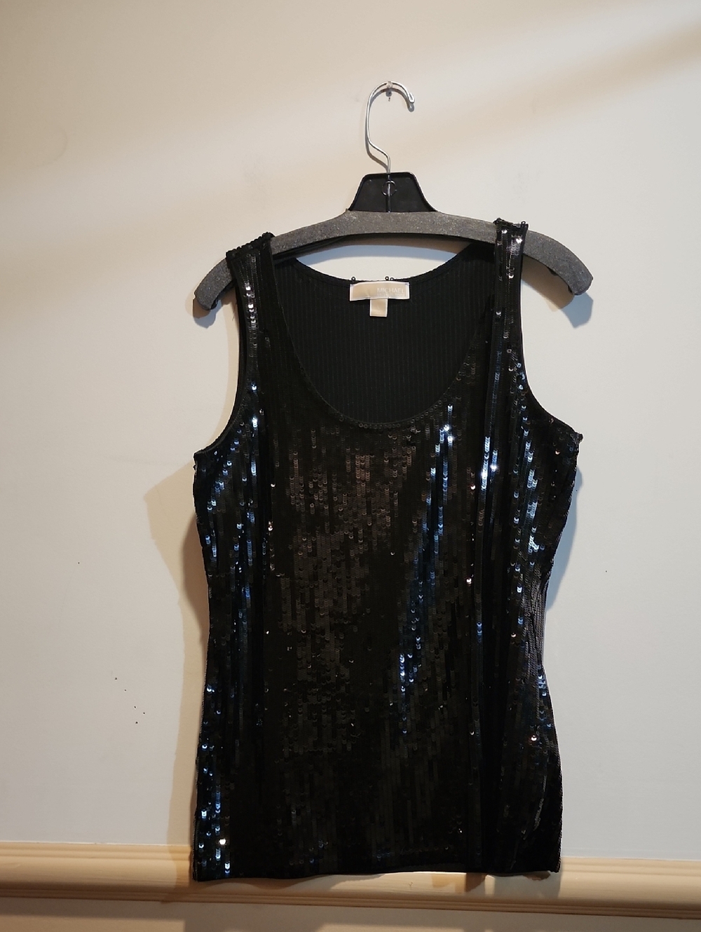 Michael Kors Black Sequin Tank Top